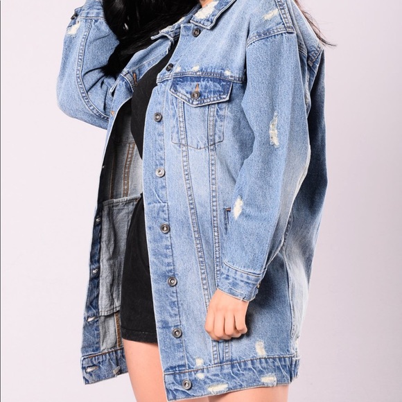 Fashion Nova Jackets & Blazers - Fashion Nova Oversized denim jacket